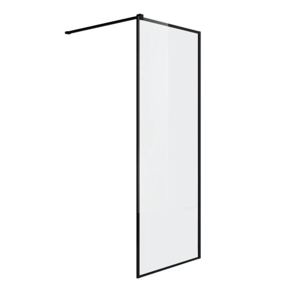 7659797260799539_3 Mampara de Baño Fija Transparente Marco Negro