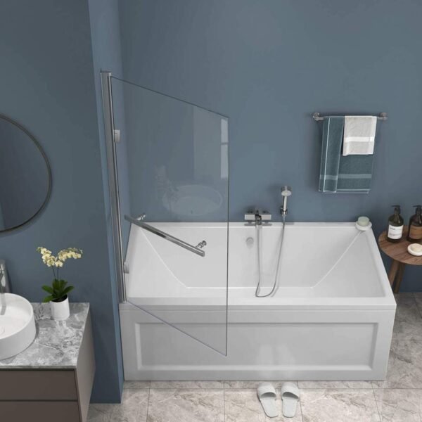 Mampara de Baño Rebatible Transparente Rectangular BS4003 80cm